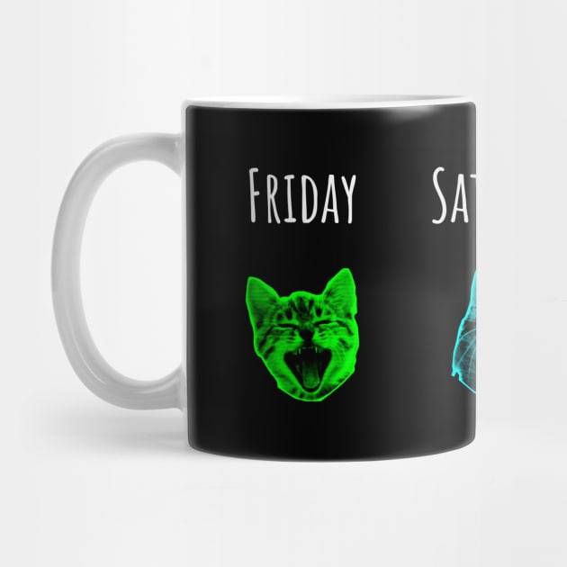 Weekend Vibes Cat: Catshirt Humor Funny Cat Lover by Stylecombinator